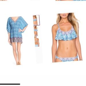Nanette Lepore bikini and cover up- bikini top-m s